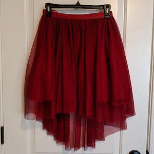 My Michelle Red Layered Tulle Skirt